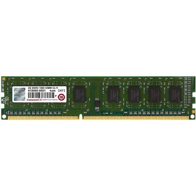 Transcend JetRam 256Mx64 DDR3-1600 CL11 (1 x 2GB, 1600 MHz, DDR3-RAM, DIMM), RAM