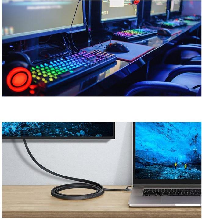 Actual product image Baseus Ethernet RJ45, 1Gbps, 1.5m network cable (black) (U/UTP, CAT6, 1.50 m)