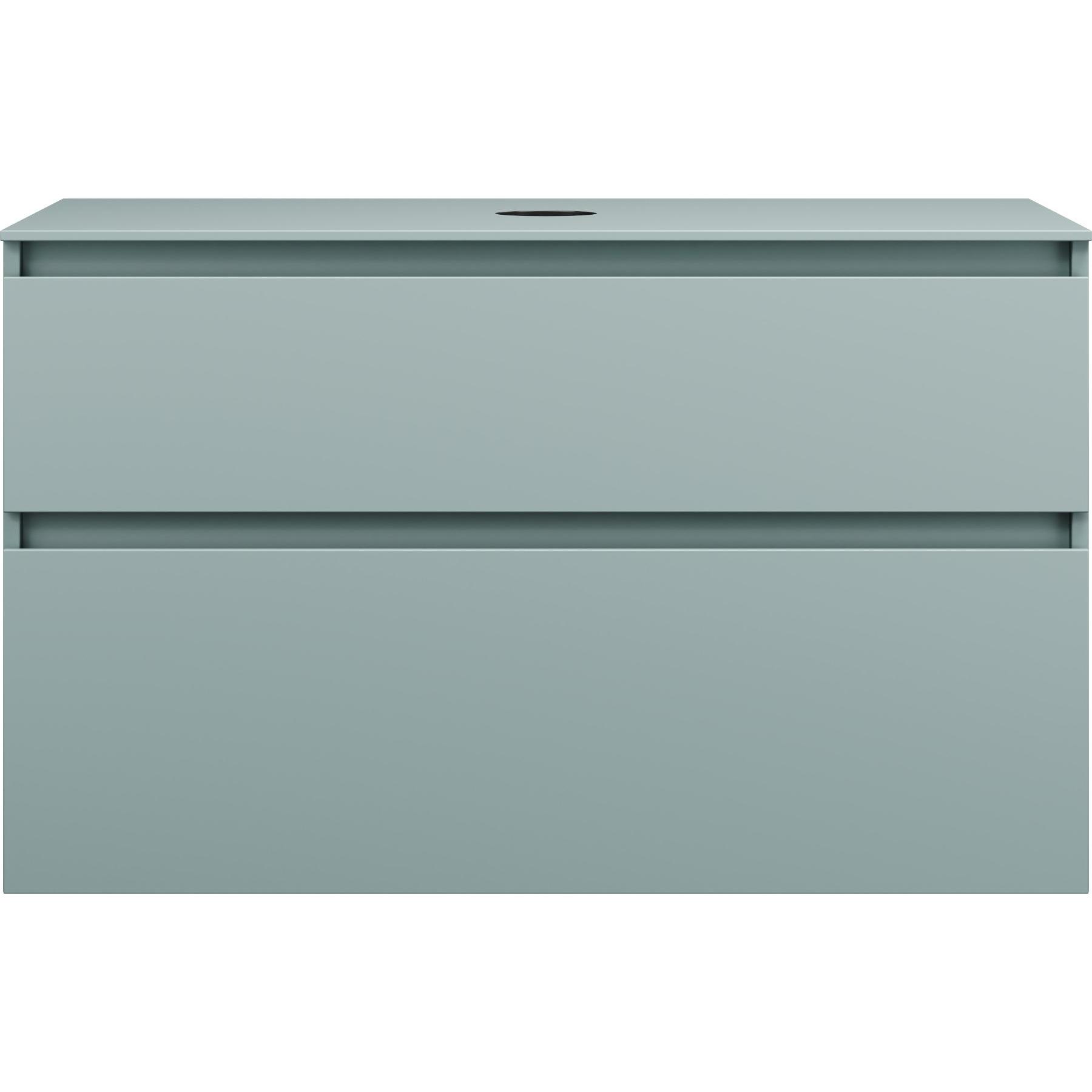 burgbad, Waschbeckenunterschrank, Lin20 Waschtischunterschrank inklusive Konsolenplatte, 2 Auszüge, Tiefe 552, 1002x552x...