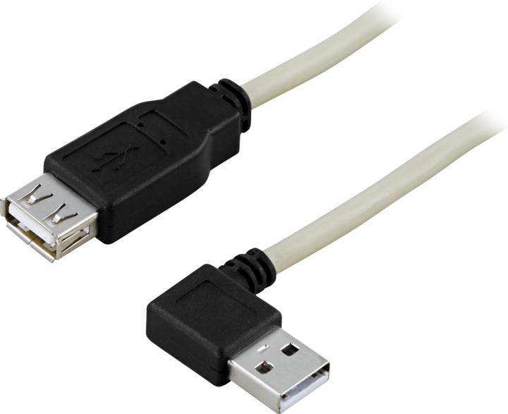 Produktbild Deltaco USB 2.0 Cable A/A - 0.2m - 0,2 m - USB A - USB A - Männlich/Männlich - 480 Mbit/s (0.20 m, USB 2.0)