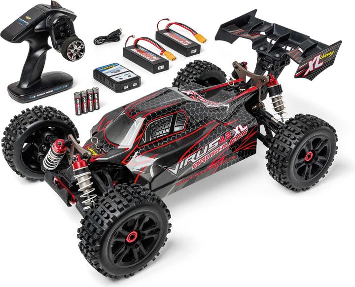Immagine prodotto Carson 1:8 Virus 4.2 XL 100% RTR schwarz/rot (RTR pronto all'uso)
