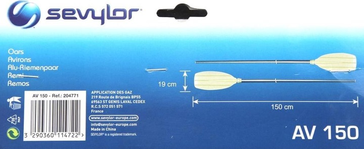 Produktbild Sevylor Alu-Ruderpaar AV150 (150 cm, 1-piece)