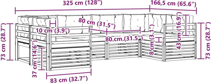 Produktbild vidaXL Outdoor-Sofa