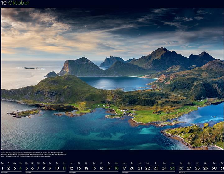 Produktbild Hurtigruten - Wandkalender 2026 (60 x 45 cm, Harter Einband, Deutsch)
