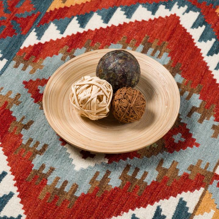 Produktbild Theko Natur Teppich Kelim Sumak Bordüre Trend (90 x 160 cm)