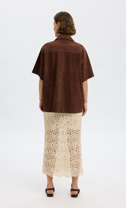 Actual product image Selected Femme 100% Wildleder Kurzarmhemd (40)
