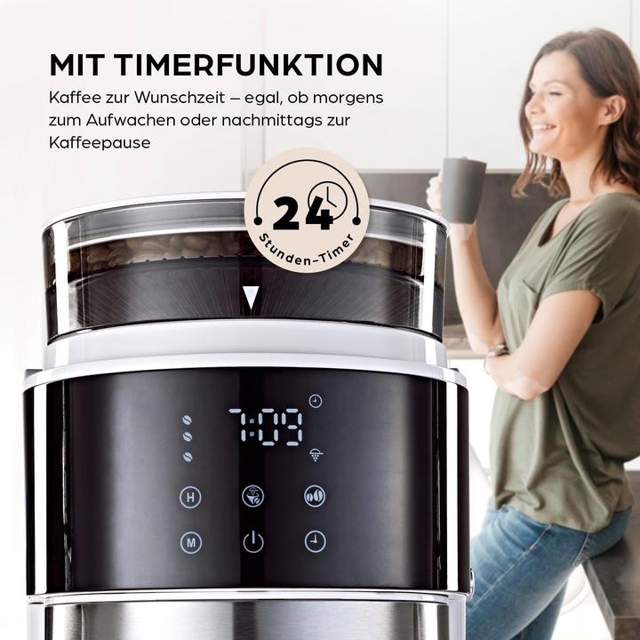 Actual product image Barista Kaffee & Technik Coffee Maker with Digital Touch Display, Grinder, and Thermal Carafe