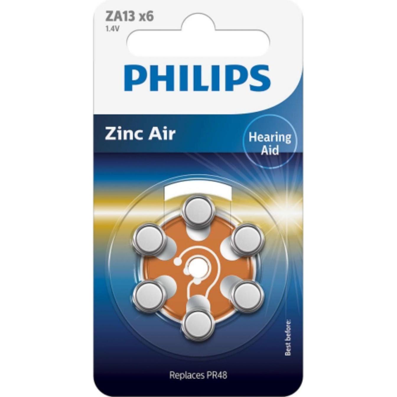Thumbnail - Philips Hörgerätbatterie ZA13 6 Stück (6 Stk., ZA13 GP, 280 mAh), Batterien + Akkus