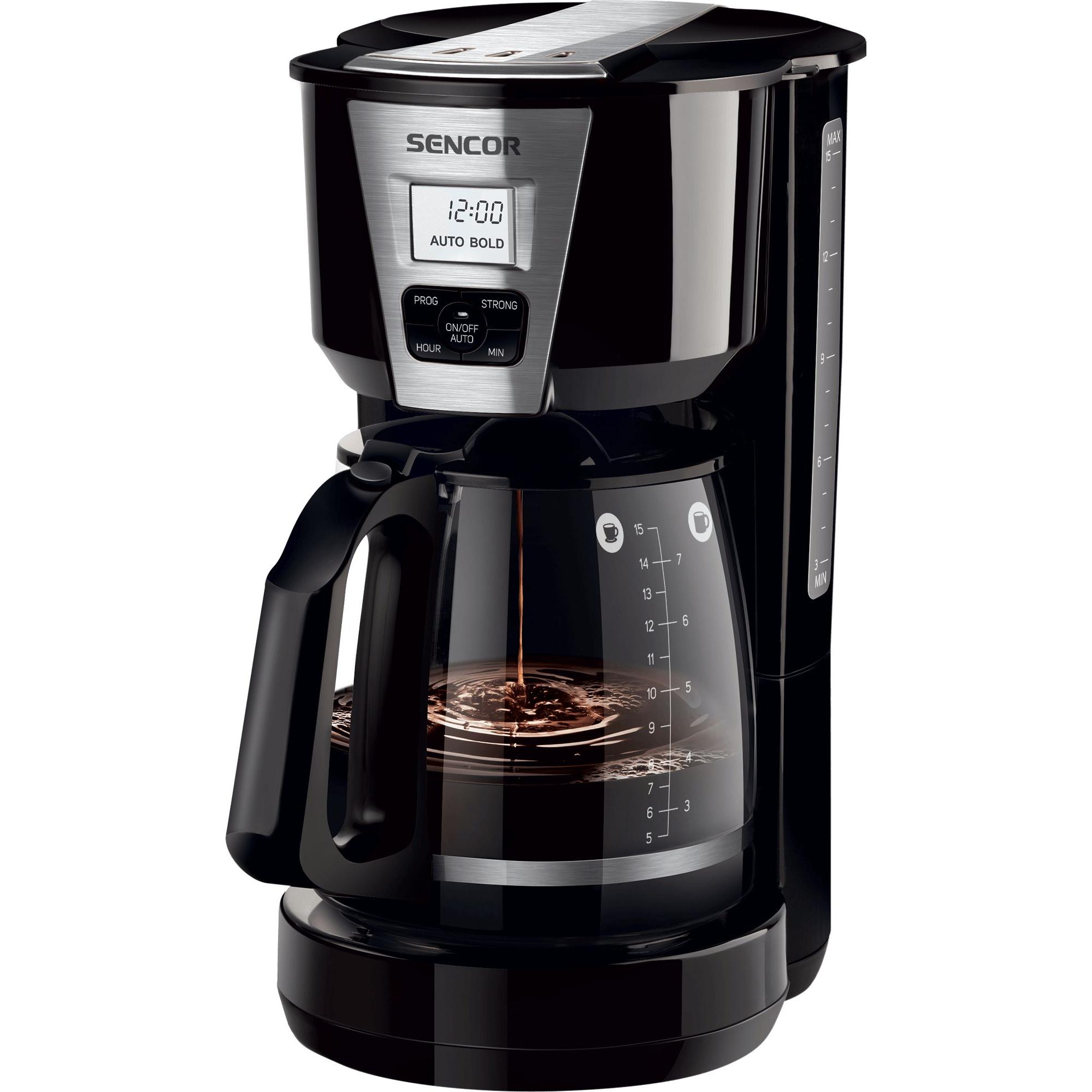 Sencor SCE 5070BK Filterkaffeemaschine schwarz, Filterkaffeemaschine, Schwarz