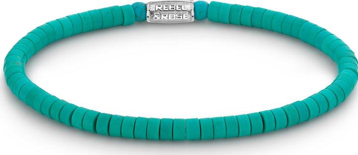 Immagine prodotto Rebel & Rose Bracciale Turchese RR-40069-S-M Unisex (17.50 cm, Acciaio inossidabile)