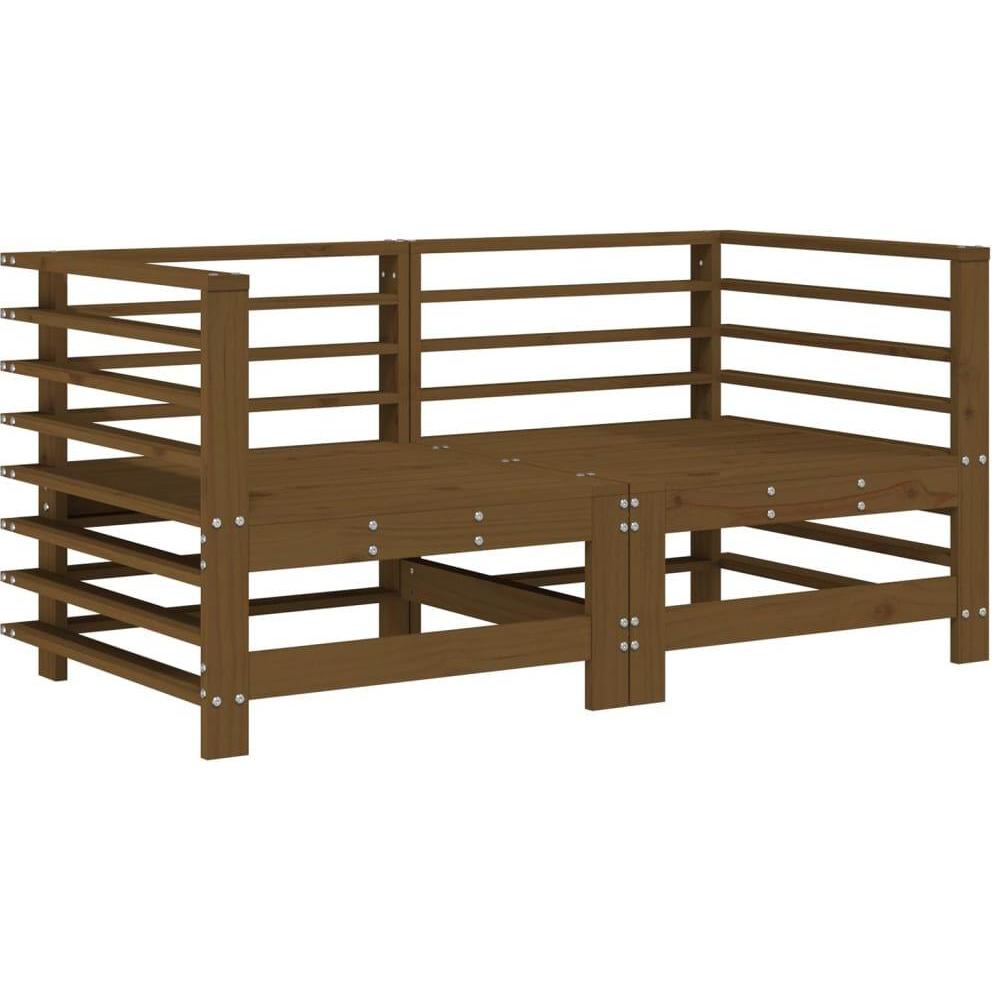 Thumbnail - VidaXL, Gartenlounge, 6-tlg. Garten-Lounge-Set Honigbraun Massivholz