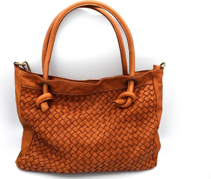 Only-Bags.Store Ledertasche, Lederhandtasche, weich gewebte Hobo-Tasche, geflochtenes Leder