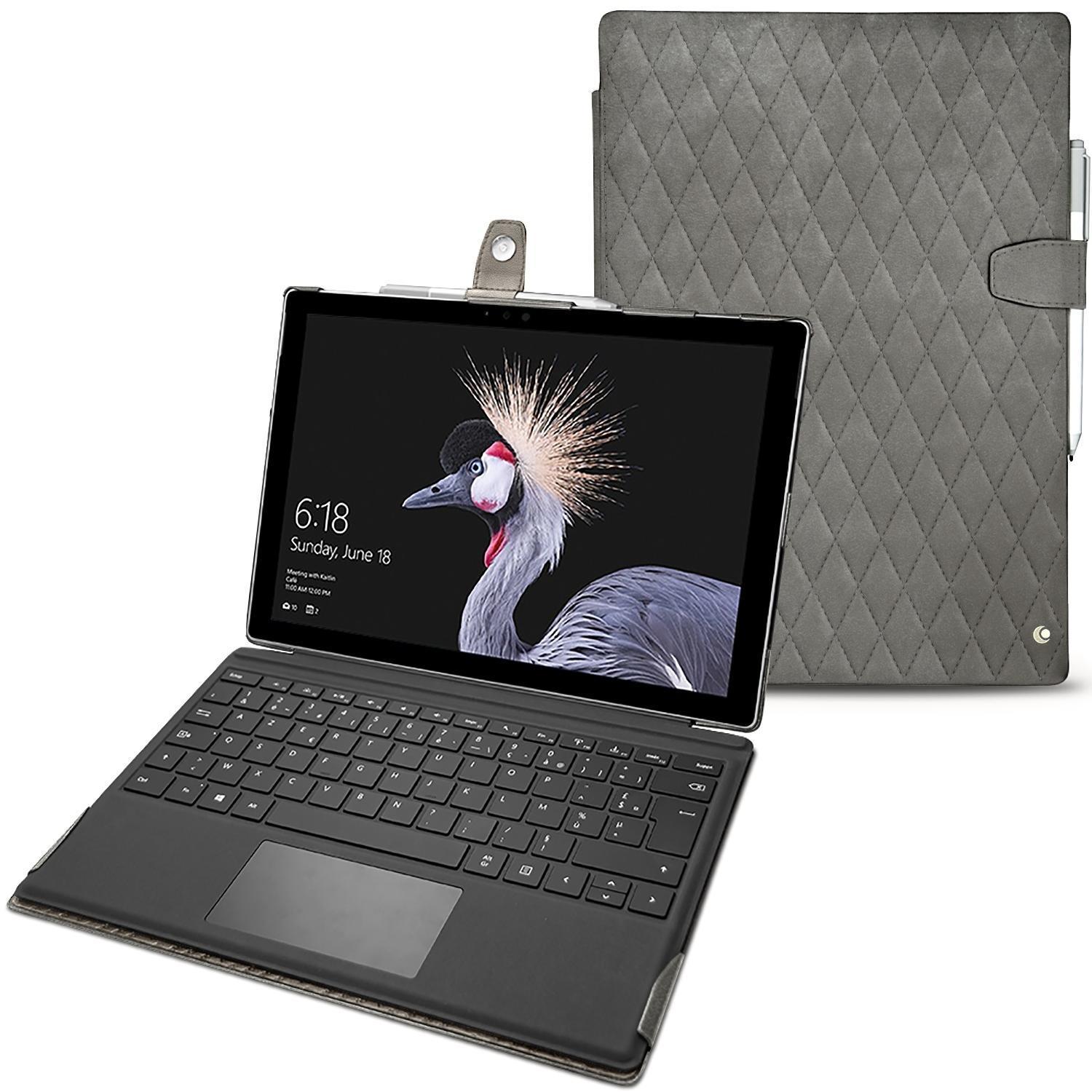 Noreve Lederschutzhülle (12.30", Microsoft), Notebooktasche, Grau