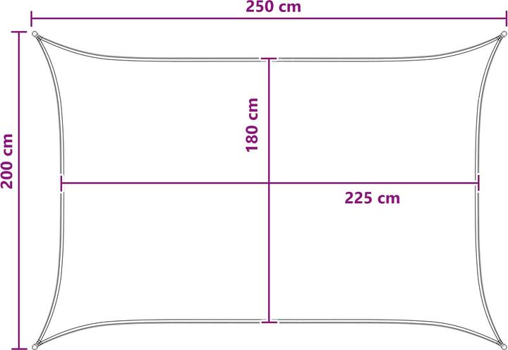 Produktbild vidaXL Sonnensegel (250 x 200 cm)
