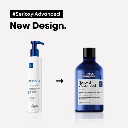 Actual product image L'Oréal Professionnel - Shampoo for thinning hair Serioxyl Advanced ( Body fying Shampoo) - Volume (300 ml, Liquid shampoo)