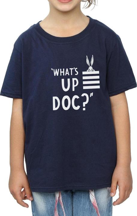 Actual product image Looney Tunes Girls Bugs Bunny What's Up Doc Stripes Cotton T-Shirt (152, 158)