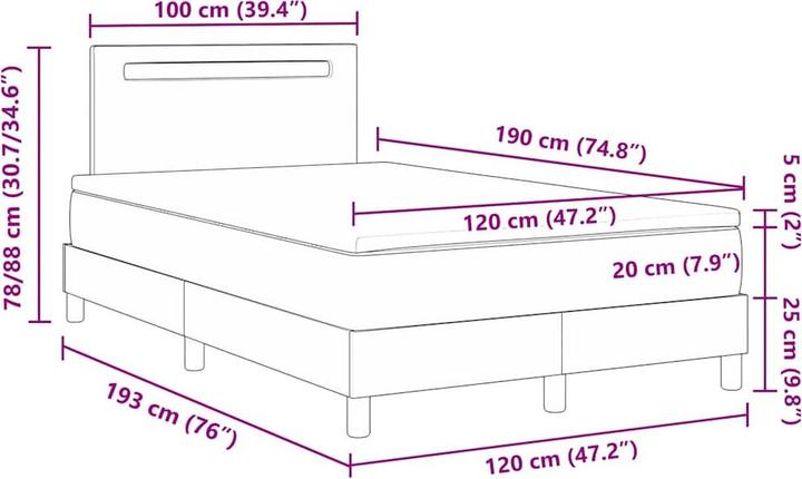 Image du produit vidaXL Bettgestell (120 x 190 cm)