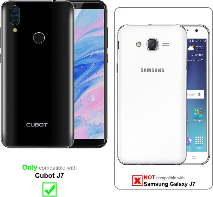 Actual product image Cadorabo Book Invisible Magnet Cover (Cubot J7)