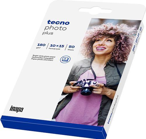 Produktbild Inapa Inkjet-Foto-Papier "photo plus", 10 x 15 cm, 180 g/qm für Inkjetdrucker, hochglänzend, hochweiss (180 g/m², 10 x 15 cm, 50 x)