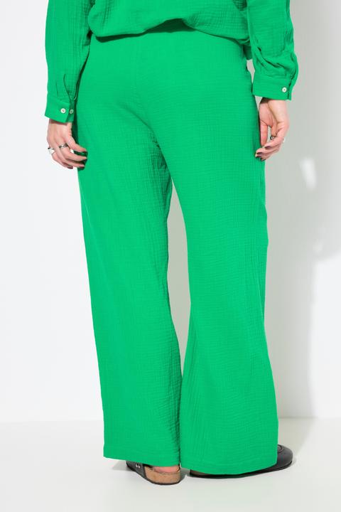 Immagine prodotto Studio Untold Pantaloni in mussola con taglio della gamba ampio e cintura elastica (56)
