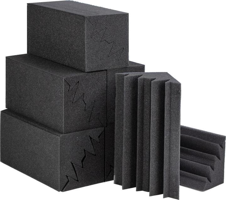 Soundsbay Eck-Akustikschaumplatten Bass-Traps für Studio (12 pz.)