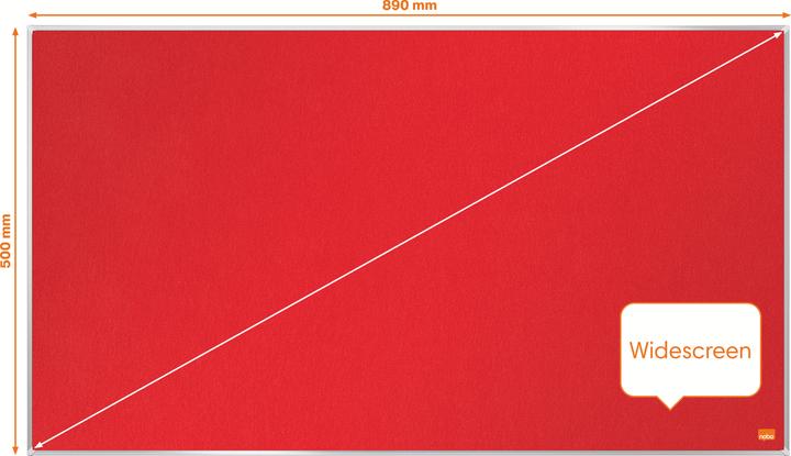 Immagine prodotto Nobo Lavagna di feltro Impression Pro 1915420 rosso, 50x89cm (Bacheca, 50 x 89 cm)