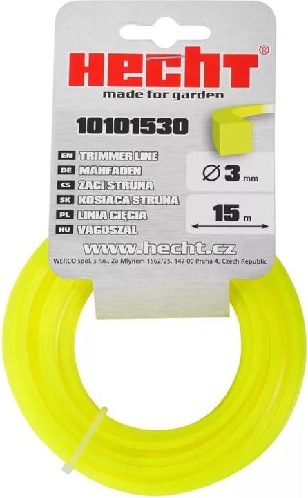 Actual product image Hecht 10101530 3.0 mm x 15 m, Square Replacement Thread Lawn Trimmer (Weed whacker, Trimmer line + line spool)
