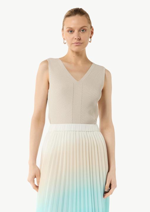 Produktbild Comma Strickpullunder Feinstricktop mit Rippstruktur im Skinny Fit (38)