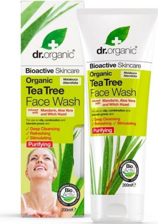 Actual product image Dr. Organic BIOACTIVE ORGANIC Tea Tree Facial Toner 200 ml (Facial cleansing wipes, 200 ml)
