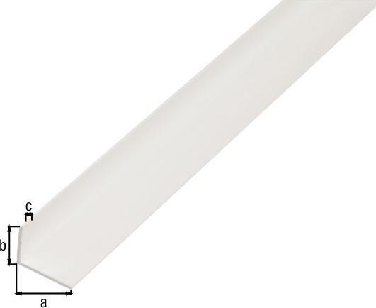 Actual product image Kaiserthal Angle profile PVC white 40x10x2 mm, 1 m