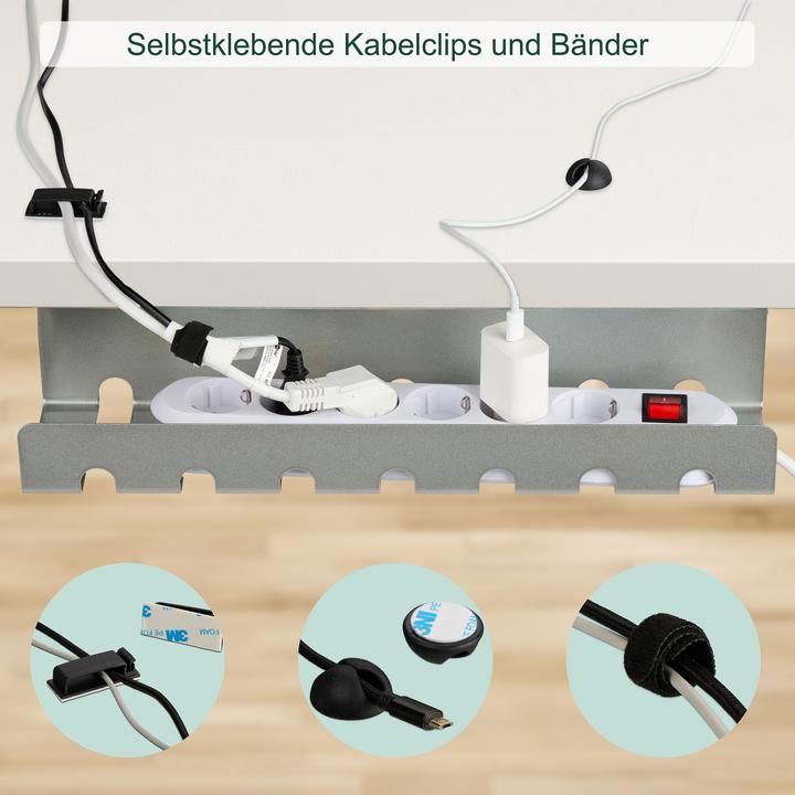 Actual product image Relaxdays Kabelkanal für Schreibtisch 2er Set (Duct, 10 cm)