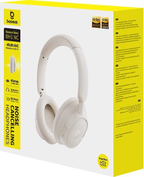 Immagine prodotto Baseus Bass BH1 NC Wirel ANC Headph Wh (ANC, 80 h, Senza fili)
