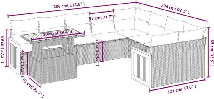 Produktbild vidaXL Garten Sofagarnitur