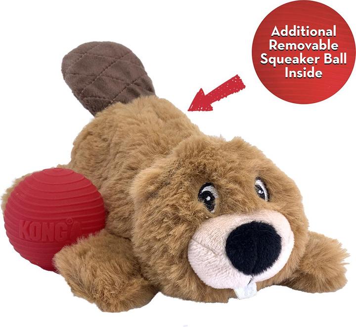 Image du produit KONG Cozie Pocketz Beaver M 24 X 18 X 7,5cm (Jouet en peluche chien)