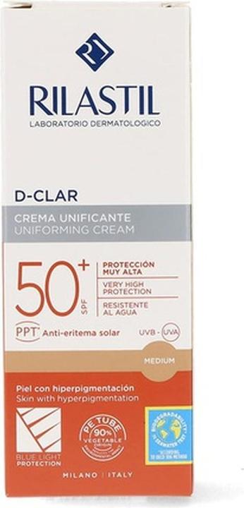Actual product image Rilastil Sun System - D-Clar Crema Fotoprotettiva Uniformante Medium Spf50+,40ml (Suntan cream, SPF 50+, 40 ml)