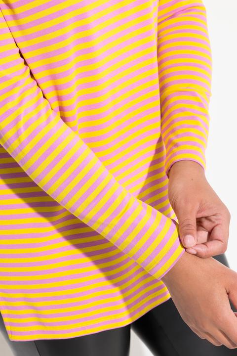 Immagine prodotto Miamoda Ringelshirt, A-Linie, abnehmbare Blüten-Brosche (54)
