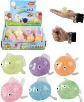 Jono Toys Squeeze Goldfisch 7 cm 33 Gramm Glitzer mit Perlen