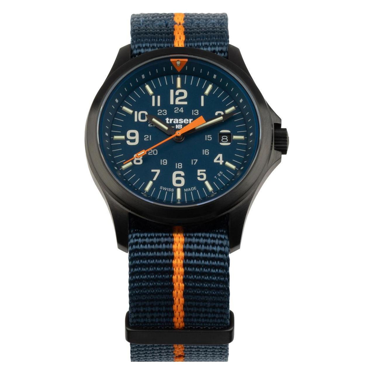 Traser, Armbanduhr, 111068, Orange, Blau, Türkis, (Analoguhr, 42 mm)