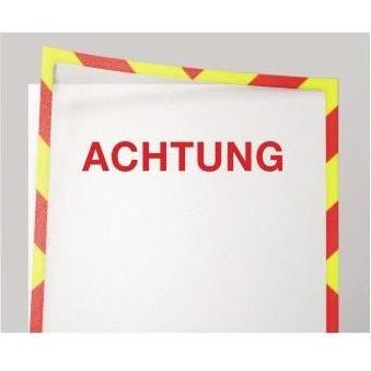 Thumbnail - Ultradex, Prospektständer, Magnetrahmen Warnung Verwendung für Papierformat: DIN A4 Farbe: rot/gelb (A4)