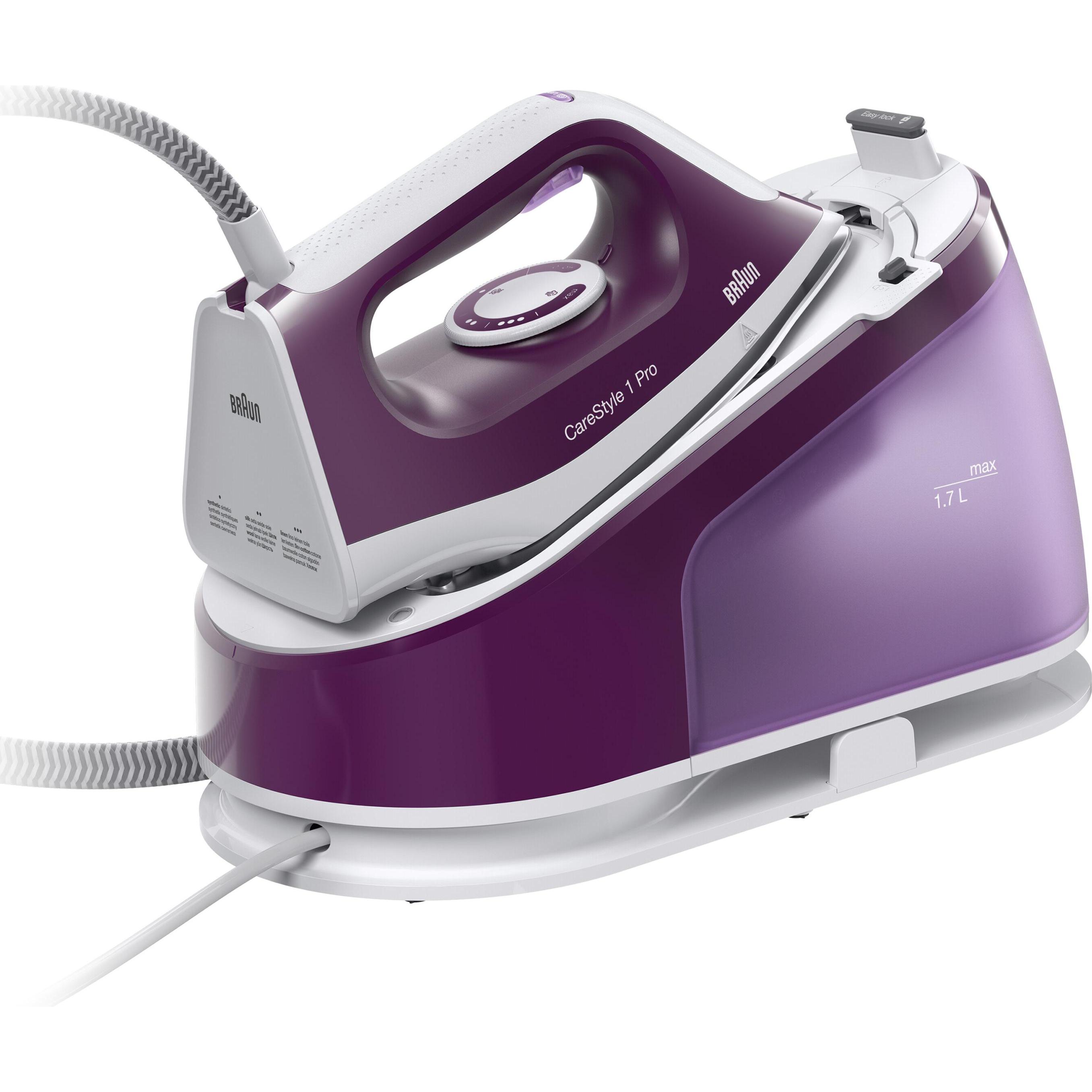 Fer à Repasser Braun TexStyle 1 | Fer à Sec Ou Vapeur 2000 W - Semelle En Céramique, Noir Et Violet