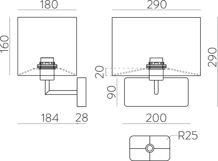 Produktbild ACB Iluminacion ACB Wandleuchte Romeo (E27)