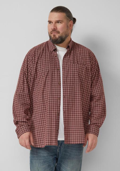 Immagine prodotto s.Oliver Hemd Regular Fit: Elastisches Button-Down-Hemd mit Karomuster (5XL)
