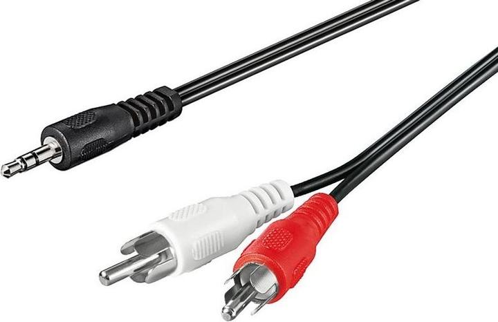 Actual product image Goobay Audio video cable 1.5 m 3.5 mm stereo plug > 2 x RCA plug (1.50 m, Cinch Cables)