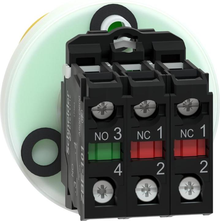 Produktbild Schneider Electric XB5AS84W3B41 Not-Aus-Taster Einbau, für NOT-AUS 24V 6A 1 Schliesser, 2 Öffner I