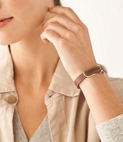 Actual product image Fossil Vintage Casual (25 cm, Stainless steel, Leather)