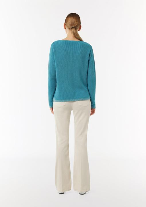 Produktbild Comma Strickpullover Strickpullover mit Metallic-Garn-Details an Saum und Bündchen (40)