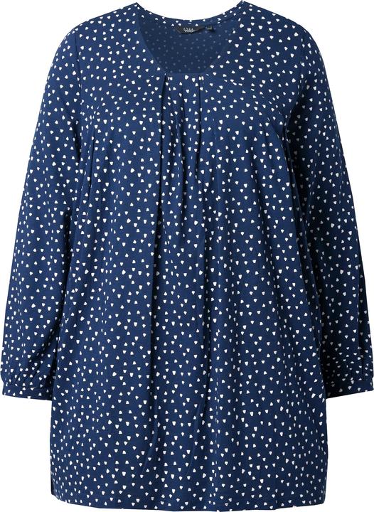 Produktbild Ulla Popken Shirt, Zierfalten, A-Linie, Carree-Ausschnitt, Langarm (42, 44)