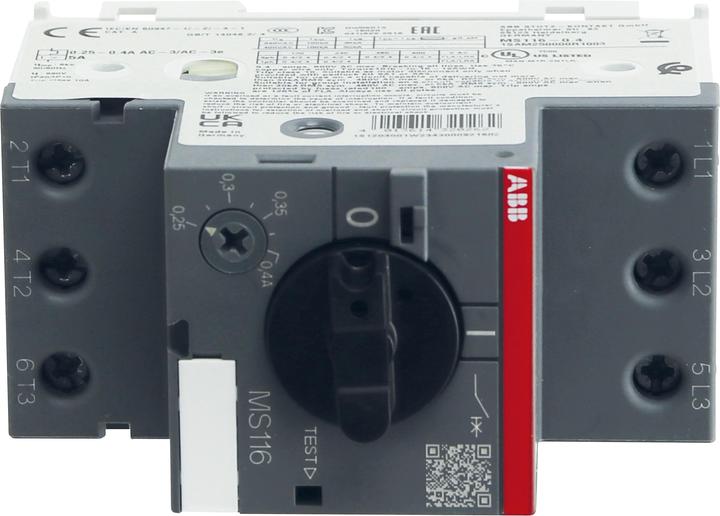 Actual product image ABB Motor protection switch MS116 - 0.4