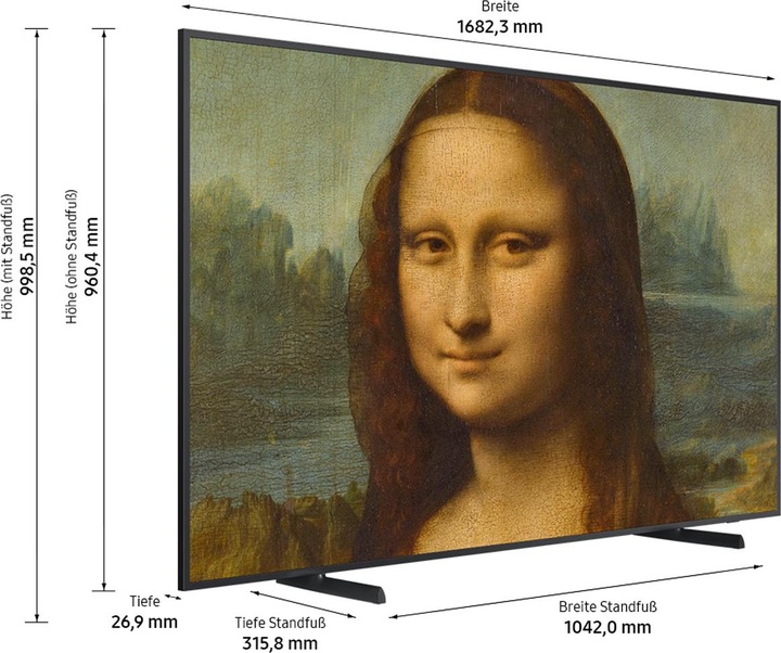 Image du produit Samsung The Frame QE75LS03B (75", LS03B, QLED, 4K, 2022)