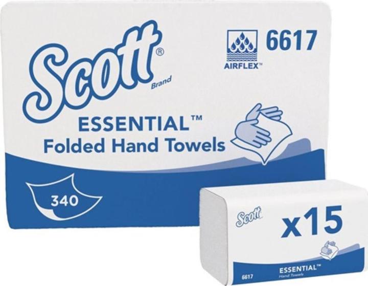 Productafbeelding Scott Handdoeken met interfold vouwen 1-laags wit (15 x)